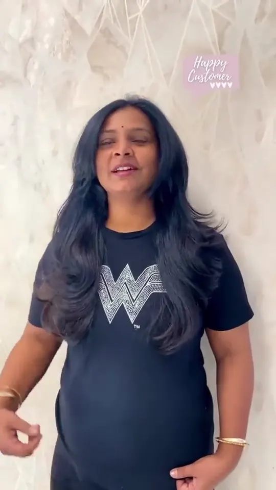 Video review from a client after her haircut and touch-up