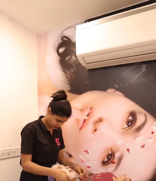 A tour of the salon cut into four labelled service shots.